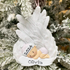 Personalised Childs Christmas Xmas Tree Decoration Ornament - Angel Boy or Girl Feathers