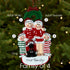 Personalised Family with Black Dog Christmas decoration