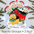 Personalised Family Christmas Xmas Tree Decoration Ornament - Family with Dog in Kennel