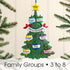 Personalised Green Tree Christmas decoration - Family of 3