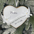 Personalised In Our Hearts memorial Christmas decoration