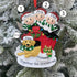Personalised Family Christmas Xmas Tree Decoration Ornament - Family with Dog in Kennel