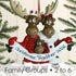 Personalised Moose Family Christmas decoration - Family of 2