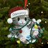 Personalised Pet Cat Christmas Xmas Tree Decoration Ornament - Cat Tangled in Lights