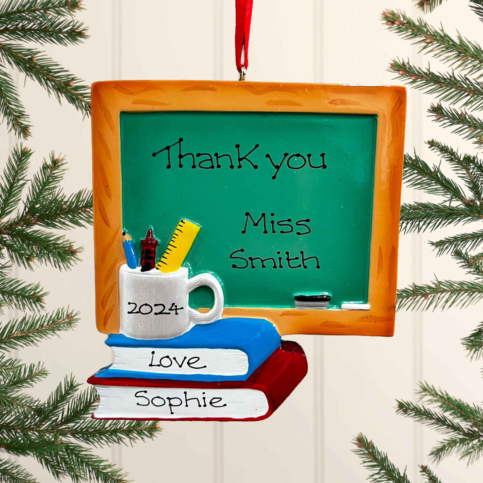 Personalised Family Christmas Xmas Tree Decoration Ornament - Teacher Thank You