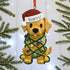 Personalised Pet Dog Christmas Xmas Tree Decoration Ornament - Dog Tangled in Lights