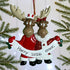 Personalised Moose Family Christmas decoration - Family of 6
