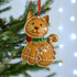 Personalised Gingerbread Cat Christmas decoration