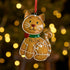 Personalised Gingerbread Cat Christmas decoration