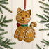 Personalised Gingerbread Cat Christmas decoration