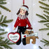 Personalised Child and Dog Christmas decoration - Girl