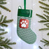 Personalised Green Pet Stocking Christmas decoration