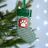Personalised Green Pet Stocking Christmas decoration