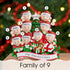 Personalised Family Christmas Xmas Decoration - Opening Presents Family - TABLE TOP