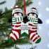Personalised Penguin Stocking Family Christmas decoration - Family of 3