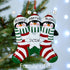 Personalised Penguin Stocking Family Christmas decoration - Family of 4