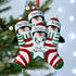 Personalised Penguin Stocking Family Christmas decoration - Family of 5