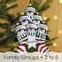 Personalised Penguin Stocking Family Christmas decoration - Family of 2