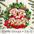Personalised Family Christmas Xmas Tree Decoration Ornament - People on Wreath Family