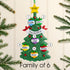 Personalised Green Tree Christmas decoration - Family of 8