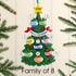 Personalised Green Tree Christmas decoration - Family of 4