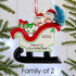 Personalised Sleigh Family Christmas decoration - Family of 2