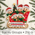 Personalised Family Christmas Xmas Tree Decoration Ornament - Polar Sleigh Family