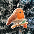 Personalised Robin memorial Christmas decoration