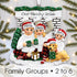 Personalised Family Christmas Xmas Tree Decoration Ornament - Sitting in Front of Fireplace