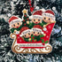 Personalised Family Christmas Xmas Tree Decoration Ornament - Sleigh Family