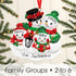 Personalised Family Christmas Xmas Tree Decoration Ornament - Snowman Family