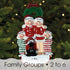 Personalised Family with Black Dog Christmas decoration - Family of 3