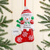 Personalised Baby's 1st Christmas Xmas Tree Decoration Ornament - Snowflake Stockings