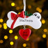 Personalised Dog Bone Bow Christmas decoration