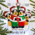 Personalised Family Christmas Xmas Tree Decoration Ornament - Black Bear Family