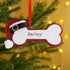 Personalised Santa Dog Bone Christmas decoration