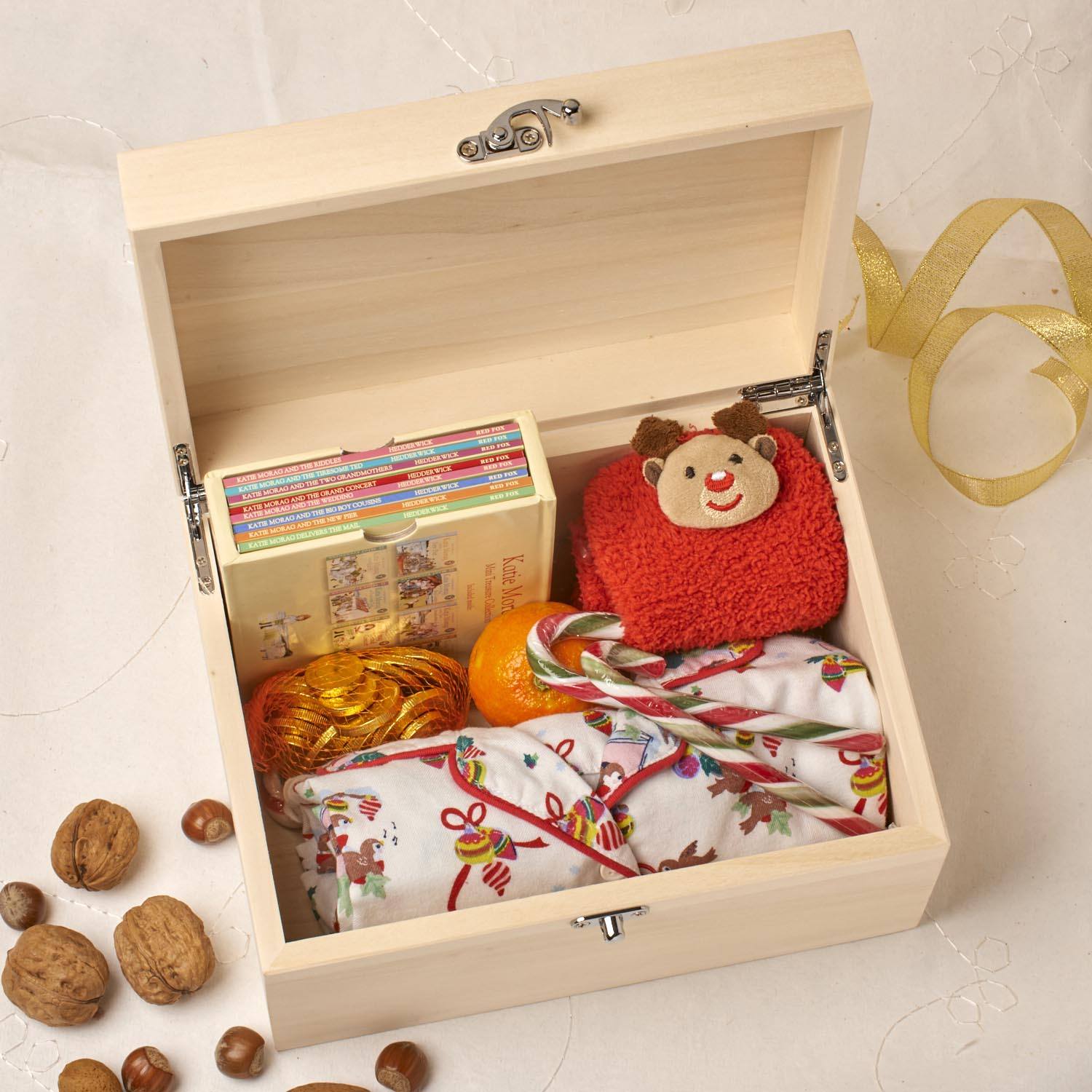 Christmas Box - Personalised Wooden Christmas Eve Box - Reindeer Design
