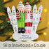 Personalised Snow Ski Couple Christmas decoration - Snowboard