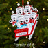 Christmas Ornament - Personalised Family Christmas Xmas Tree Decoration Ornament - Bears On Sled Family