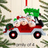Personalised Car Family Christmas decoration - Family of 5