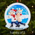 Christmas Ornament - Personalised Family Christmas Xmas Tree Decoration Ornament - Ice Skating Family