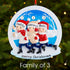 Christmas Ornament - Personalised Family Christmas Xmas Tree Decoration Ornament - Ice Skating Family