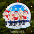 Christmas Ornament - Personalised Family Christmas Xmas Tree Decoration Ornament - Ice Skating Family