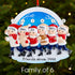 Christmas Ornament - Personalised Family Christmas Xmas Tree Decoration Ornament - Ice Skating Family