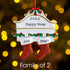 Personalised Mantel Family Christmas decoration - Family of 3