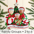 Christmas Ornament - Personalised Family Christmas Xmas Tree Decoration Ornament - Mixed Race Opening Presents Family