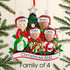 Christmas Ornament - Personalised Family Christmas Xmas Tree Decoration Ornament - Mixed Race Opening Presents Family