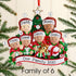 Christmas Ornament - Personalised Family Christmas Xmas Tree Decoration Ornament - Mixed Race Opening Presents Family