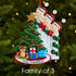 Christmas Ornament - Personalised Family Christmas Xmas Tree Decoration Ornament - Peeking Family