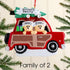 Christmas Ornament - Personalised Family Christmas Xmas Tree Decoration Ornament - Woody Wagon Family